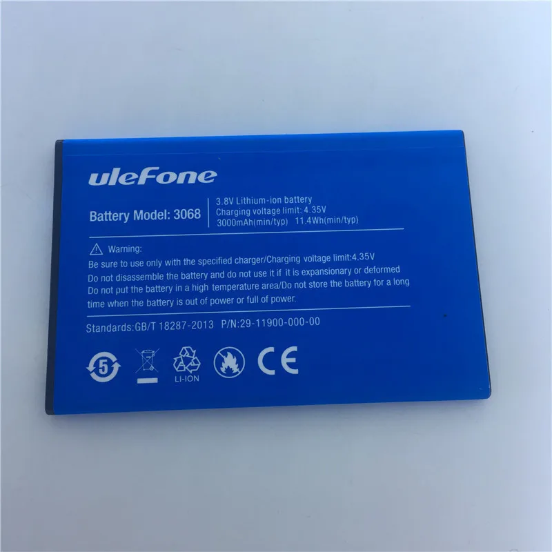 

Mobile phone battery for Ulefone S1 battery 3000mAh Long standby time High capacity for Ulefone 3068 battery