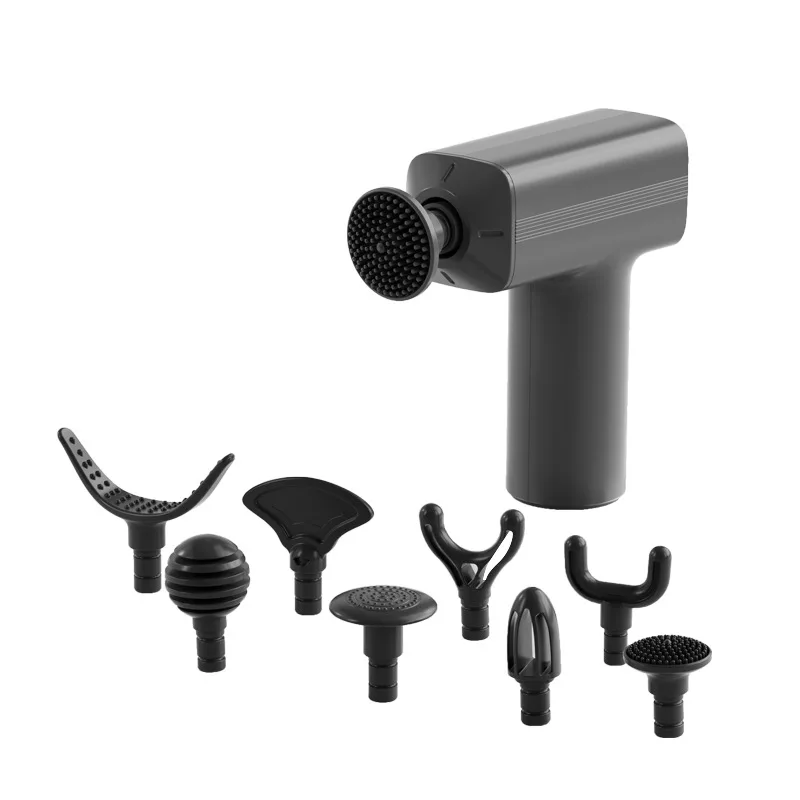Mini fascia gun, 8-head muscle relaxation, professional fitness exercise, silent multi-functional portable massager - Image 5
