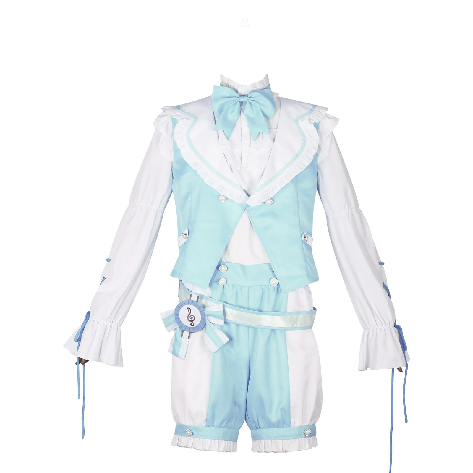 

The 16th anniversary blue cosplay of Kagamine Ren character anime costume is cute and sweet