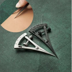 With Graduated Stainless Steel Leather Scribing Spacing Gauge DIY Handwork Making Leather Goods Edge Groove Decorative Line Tool