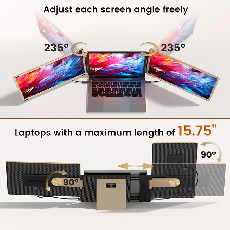 

2026unique 15.6-Inch S6 Portable Extension 360 Degree Rotation DIY Various Display Styles Type C Interface IPS Panel for