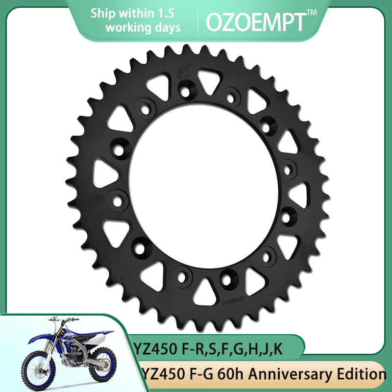 

OZOEMPT 520-45T Motorcycle Rear Sprocket Apply to YZ450 F-R,S,F,G,H,J,K YZ450 F-G 60h Anniversary Edition YZ426 F-M,N,P