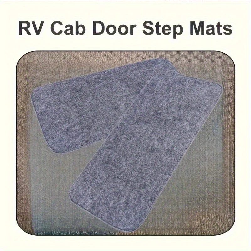 

2Pcs Grey/Black Motorhome Door Pads Universal Thicken Fabric Anti-Slip Door Pads For Camper Caravan RV Interior Accessories
