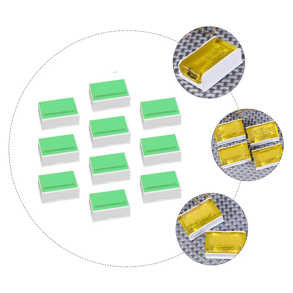 

10pcs Rosin Block Durable For Violin Erhu Maintenance Portable String Instrument Practical Long Lasting Use