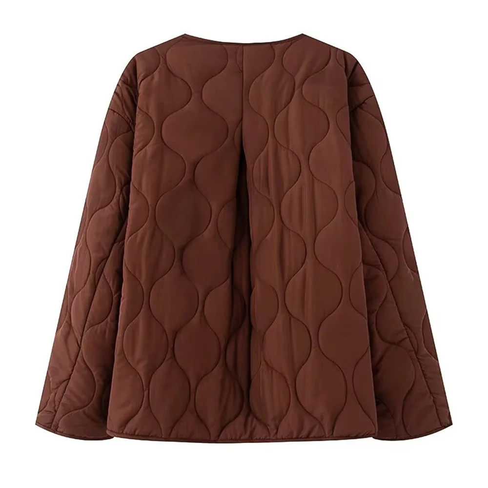 Women's Spring New French Fashion Simple and Versatile Casual Round Neck Long Sleeve Solid Color Cotton Jacket