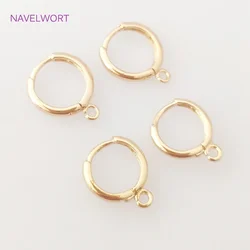 12mm/14mm Gold Plated Round Earring Hooks Findings, DIY Earrings Jewelry Making Supplies