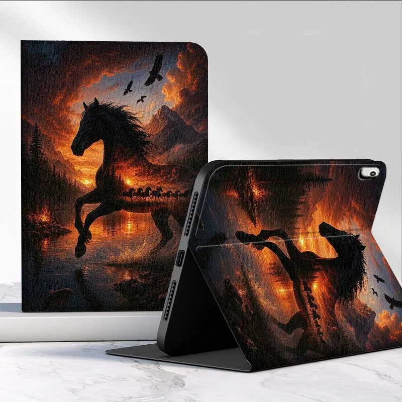 

Horse Art Design For Huawei MediaPad MatePad Pro Air 12 X T5 T10S M6 M5 C5e SE 11 11.5 10.4 Inch Tablet Case