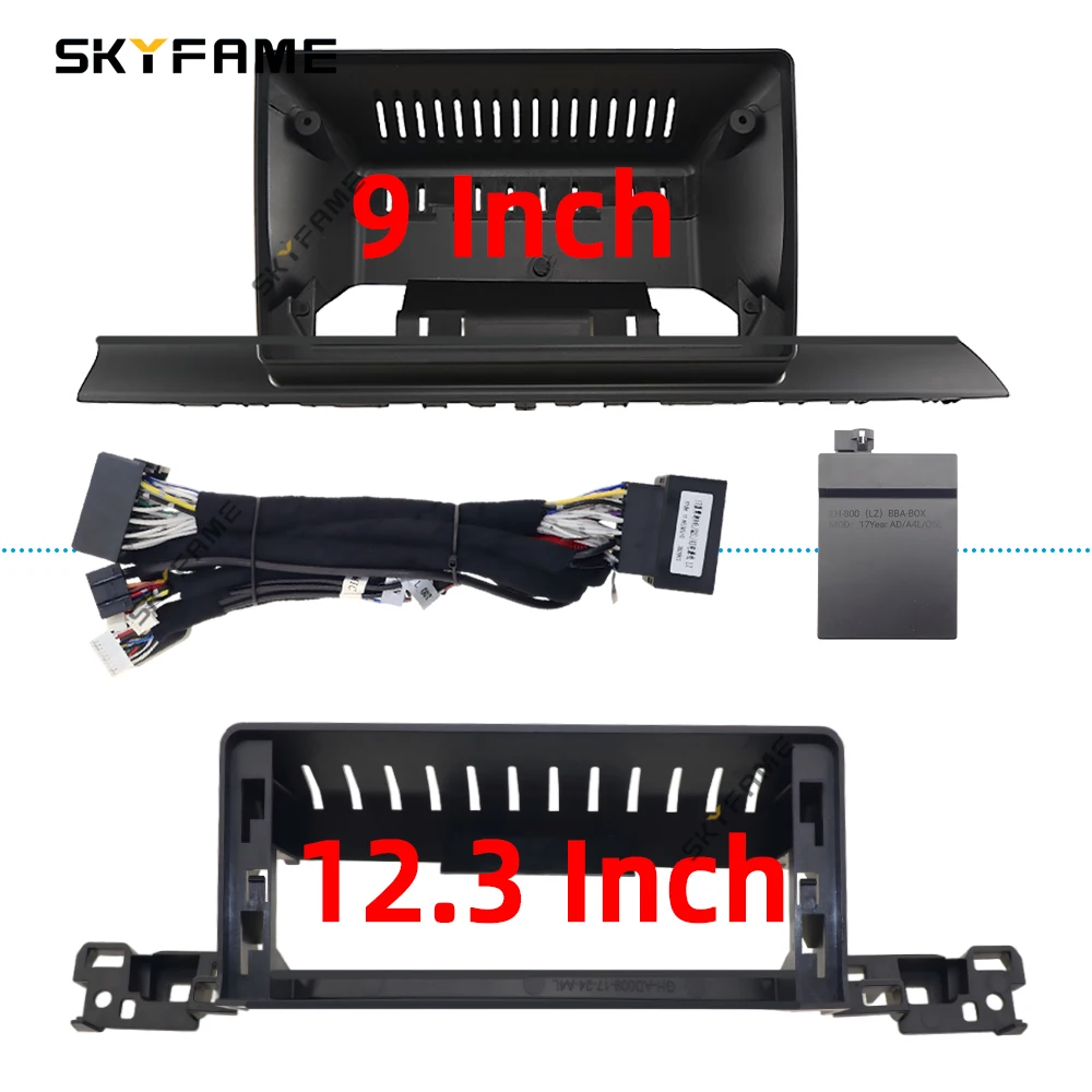 SKYFAME 12.3 Inch Car Frame Fascia Adapter Canbus Box Decoder Android Radio Dash Fitting Panel Kit For Audi A4 B9 A5