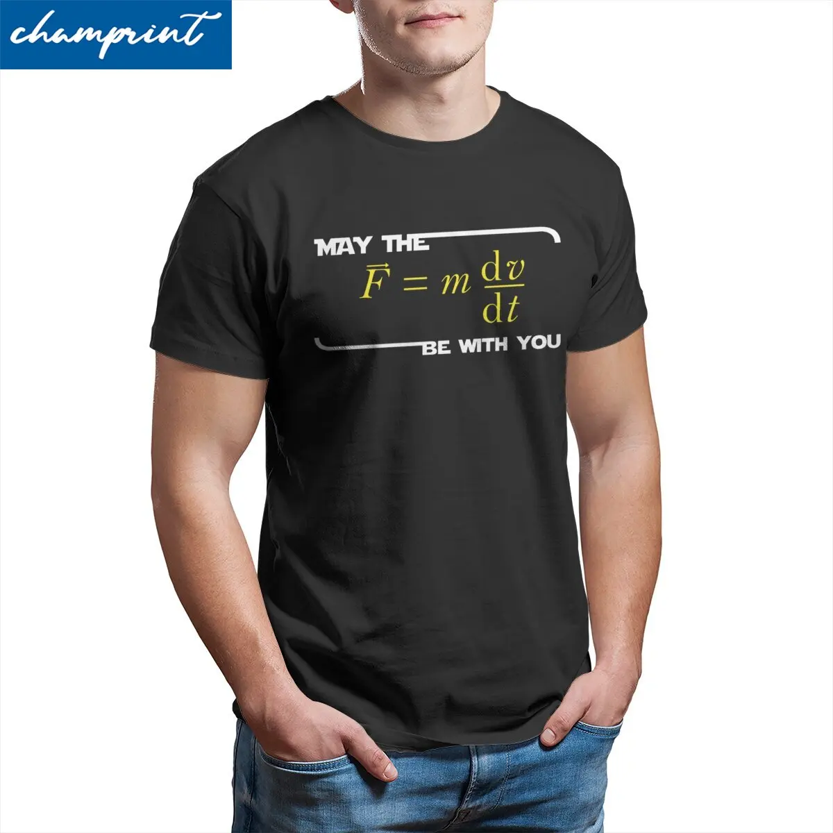 Math Equation  T Shirts for Men Cotton Cool T-Shirt Round Neck Science Tees Short Sleeve Clothing Gift Idea