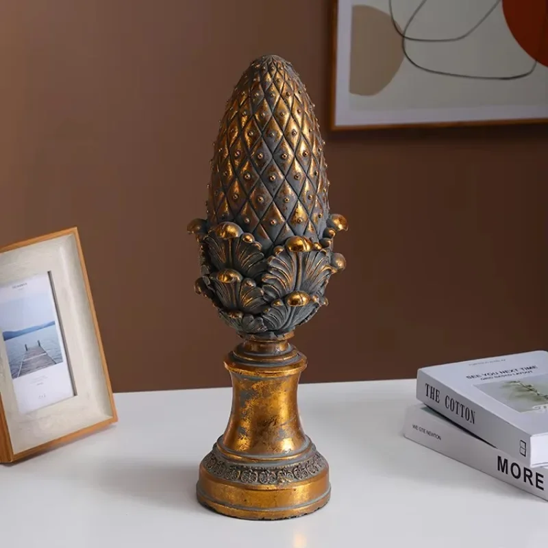 Antique arts cement artichoke gold retro living room interior accessories home decor luxury decorations for home