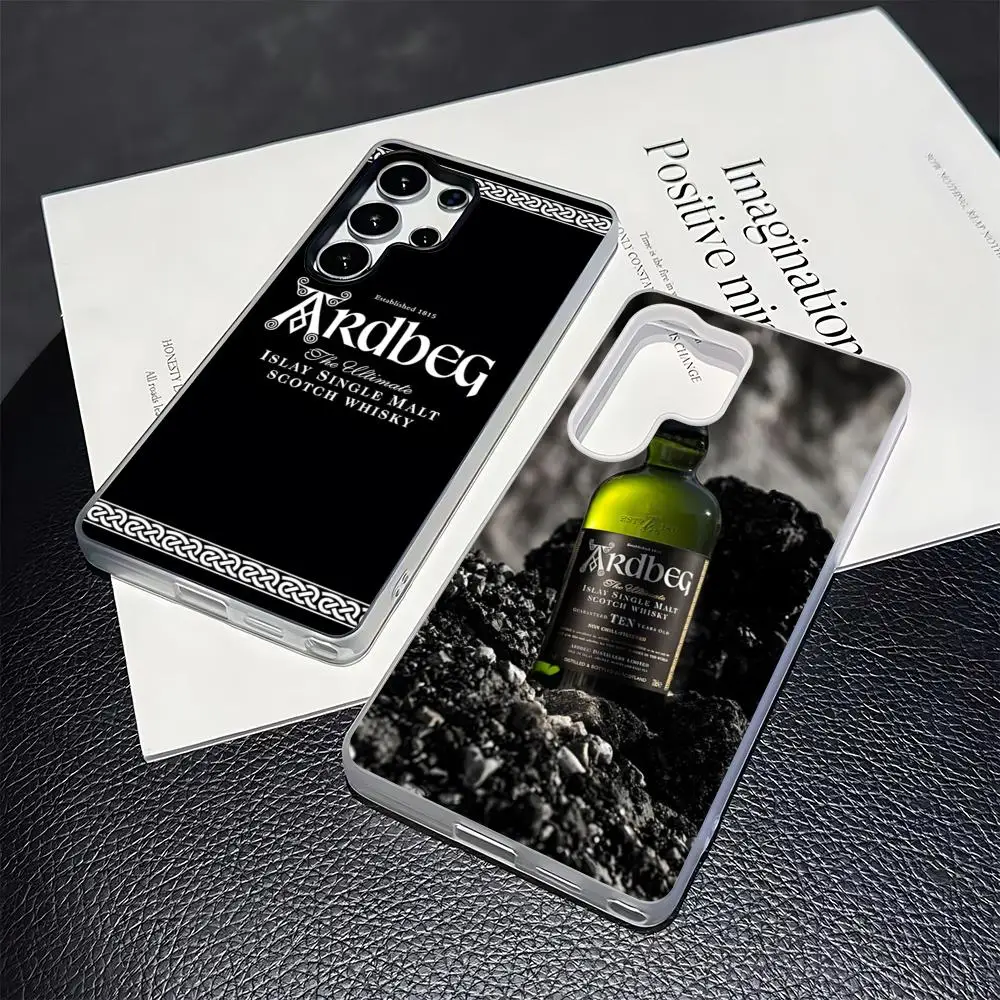 Funda para Teléfono con Logotipo de la Marca A-Ardbeg para Samsung S26 S25 S24 S23 S22 S21 FE Plus Ultra Negra, Funda de Silicona 2 en 1