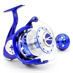 CAMEKOON Spinning Reel Aluminum Frame and Rotor Saltwater Fishing Wheel 25KG Drag Surf Coil with 7+1 BB 5.5:1/4.7:1 Gear Ratio