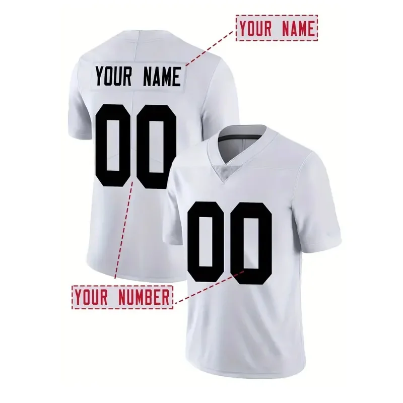 Customized Football Jersey Sports Uniform for Man Women Name&Number Stitched Personalized Las Vegas Jersey  DIY T-Shirts