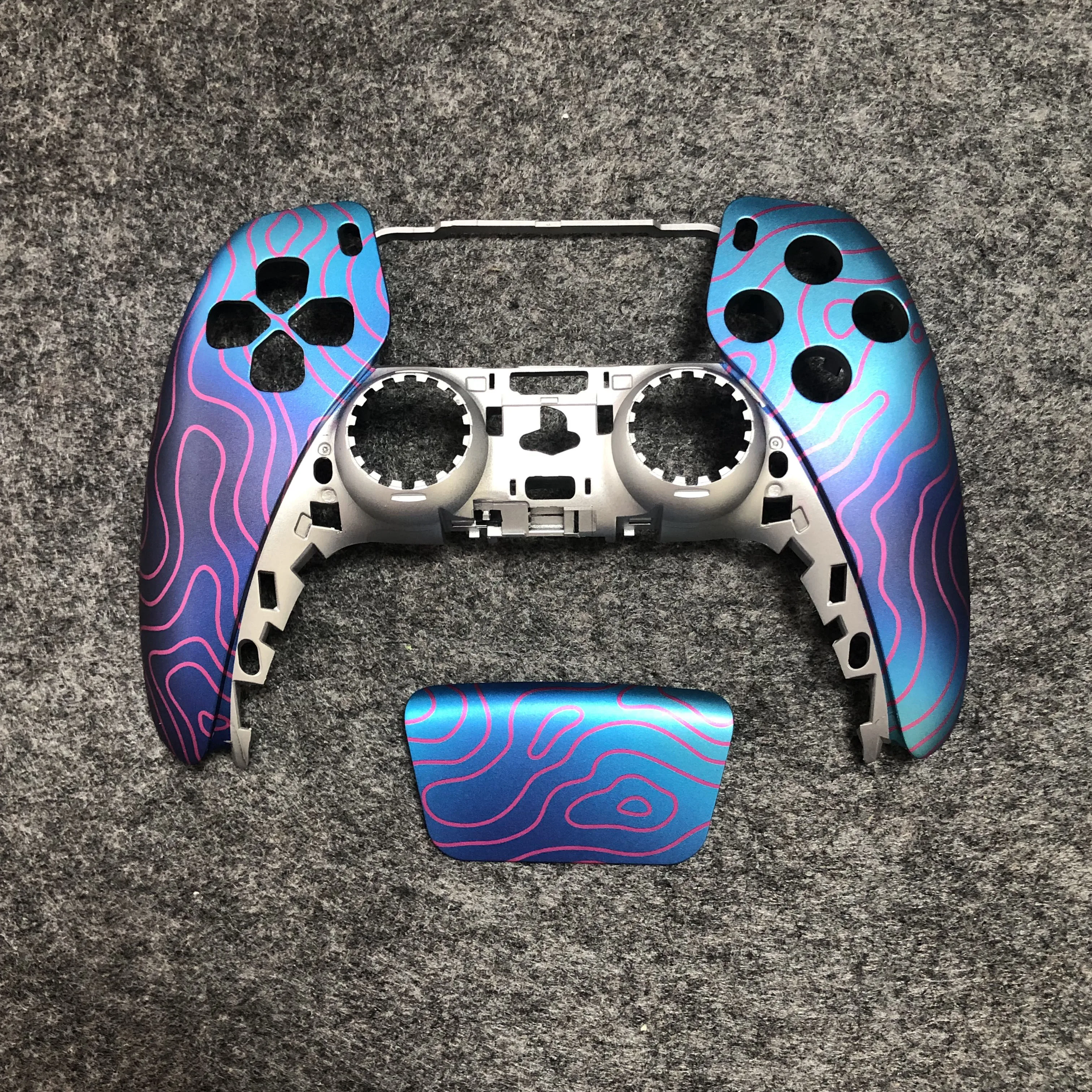 PS5 Controller Replacement Plated Front Case Game Controller Modification Custom BDM-010 BDM-020 BDM-030 Purple-blue Face Cover