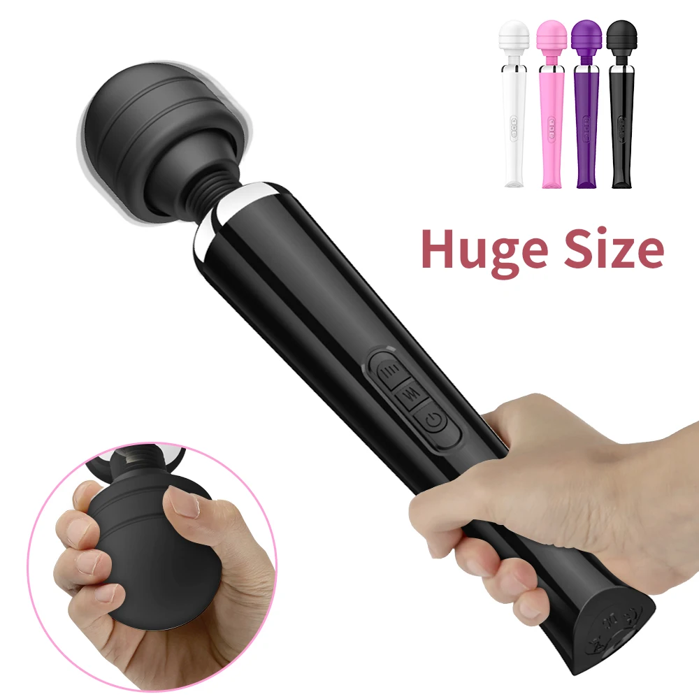 عصا سحرية قوية هزاز للنساء كبير AV مدلك الجسم G بقعة البظر محفز USB شحن الجنس لعب الكبار للمرأة
