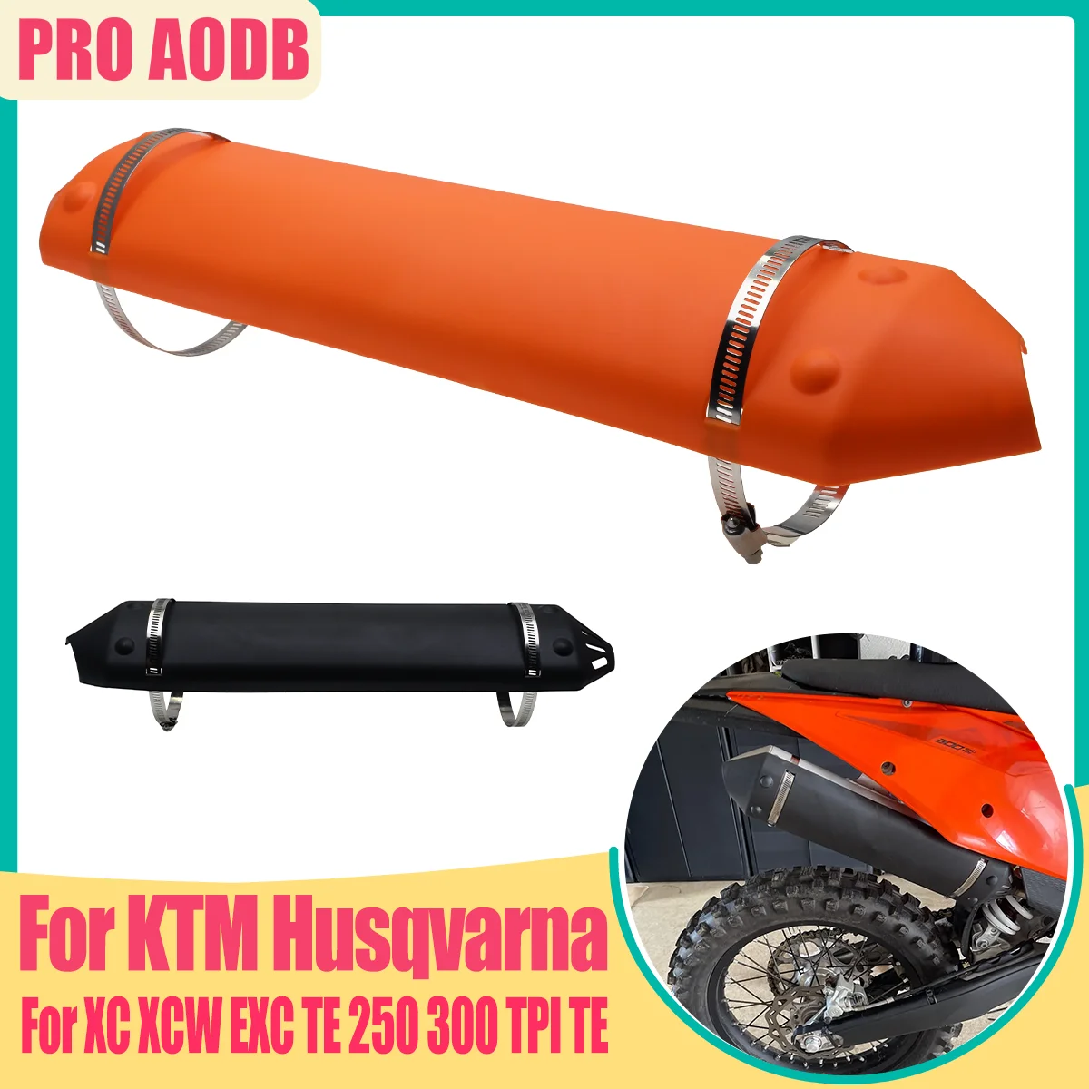 

2022 Motorcycle Exhaust Tail Section Protective Cover Modified Accessorie For KTM Husqvarna EXC XC XCW 250 300 TPI TE 2020 2021