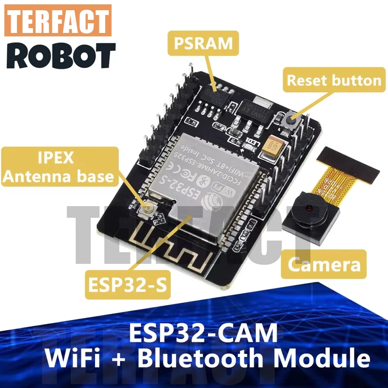 1-5pcs ESP32-CAM WiFi + Bluetooth Module Camera Module Development Board ESP32 with Camera Module OV2640 2MP For Arduino
