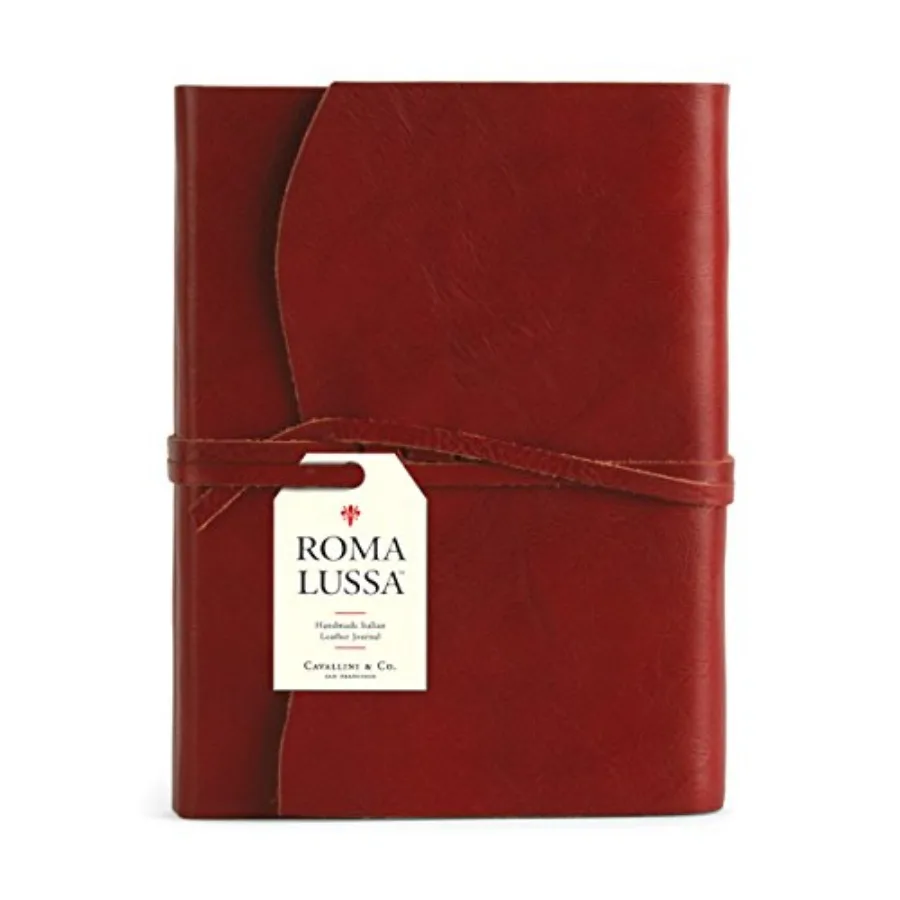 

Блокнот Cavallini Roma Lussa, красный, 6 x 8, 416 страниц, в мягкой кожаной обложке
