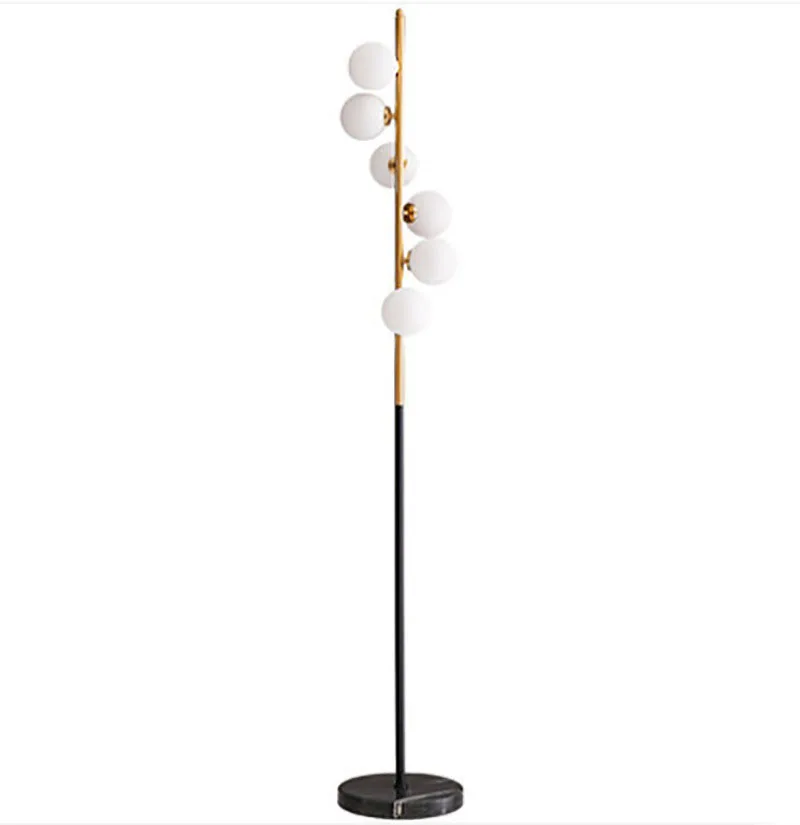 Modern Standing Floor Lamp Living Room Decor Personality Glass Ball Vertical Floor Lamp