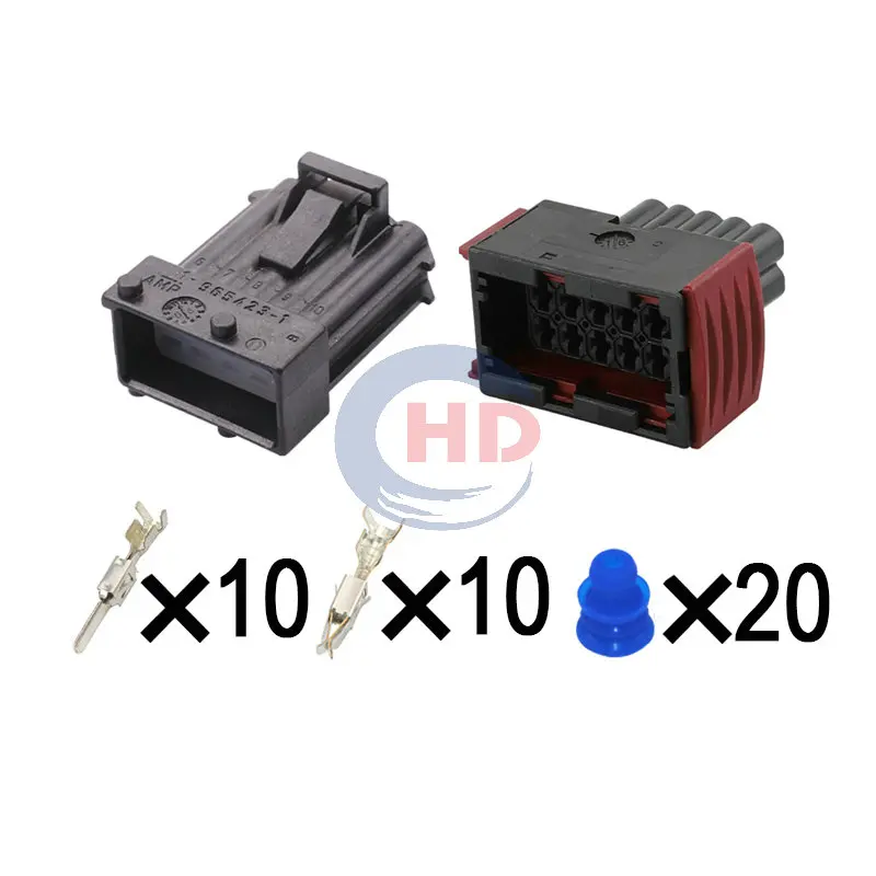 

1-20 sets 10 Pin Headlights Lamp Connector Socket 1-962352-1 1-967240-1