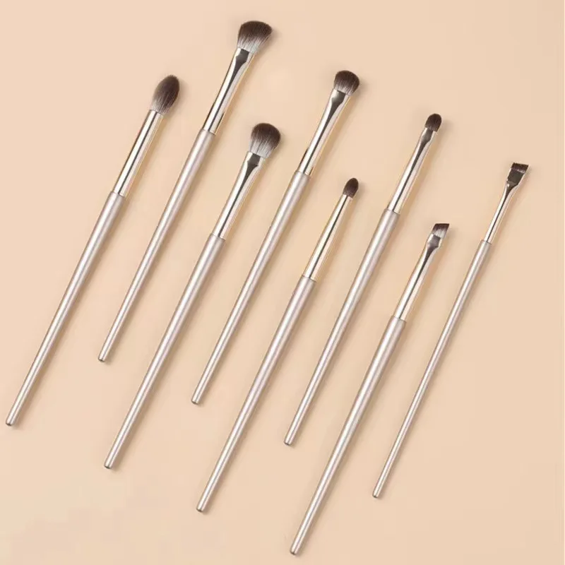 8 Makeup Brushes Eye Shadow Brushes, Portable Complete Set of Eye Makeup Tools, Multifunctional Brushes for Facial Makeup