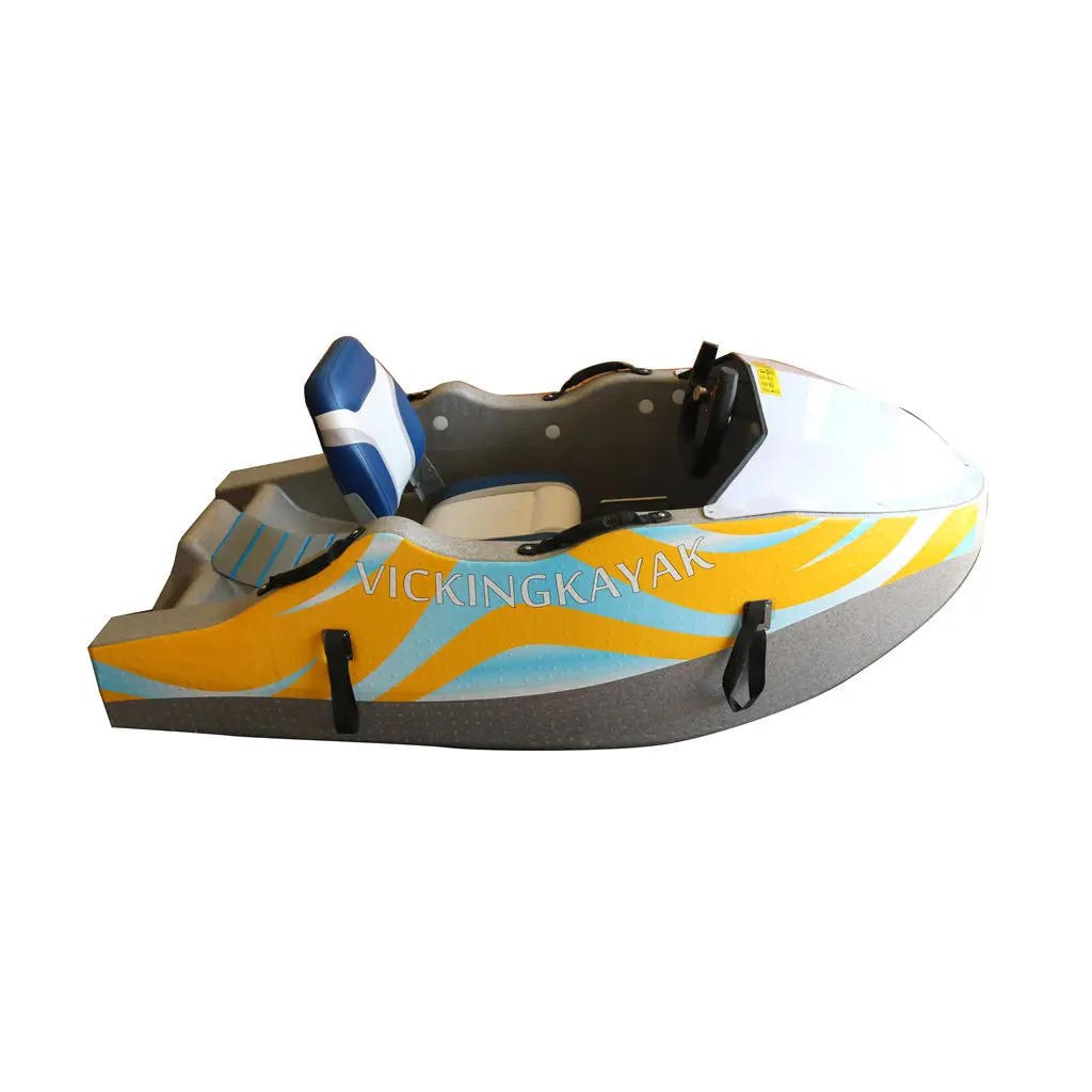 Barca a reazione elettrica - Mini barca da corsa EPP a 2 tempi per sport acquatici, auto a reazione oceanica ad alta velocità, stile surf e kart