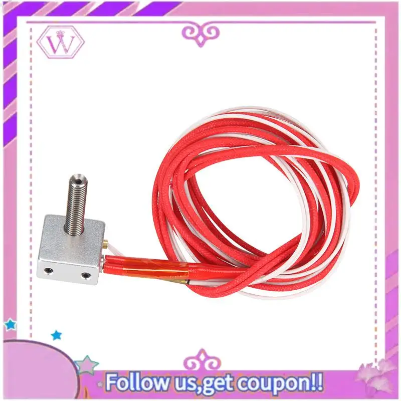 

3D-принтер V6, алюминиевый блок с подогревом + 2-контактный термистор + нагреватель, 12 В, 40 Вт, комплект алюминиевого блока с подогревом V6