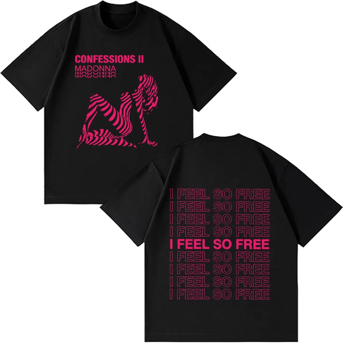 Madonna I Feel So Free Album Tour 2026 Graphic Vintage T-shirt Men Women Hip-hop Cotton Loose Casual Aesthetic Trend T-shirts