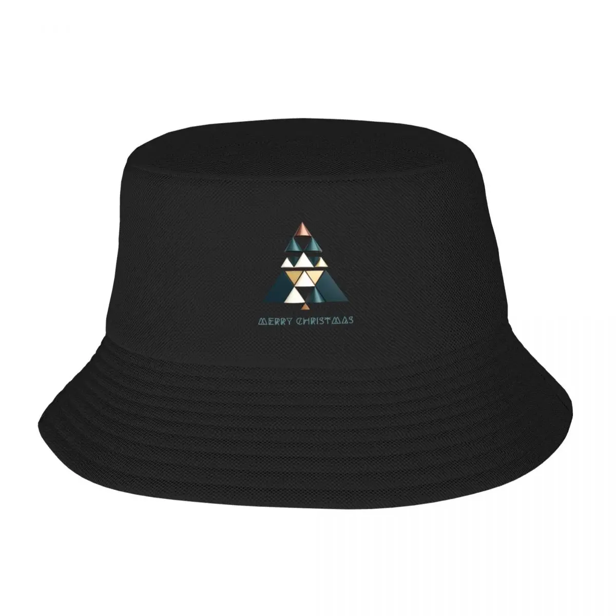 

Modern Geometric Christmas Tree Bucket Hat fishing hat Snap Back Hat Trucker Male Women's