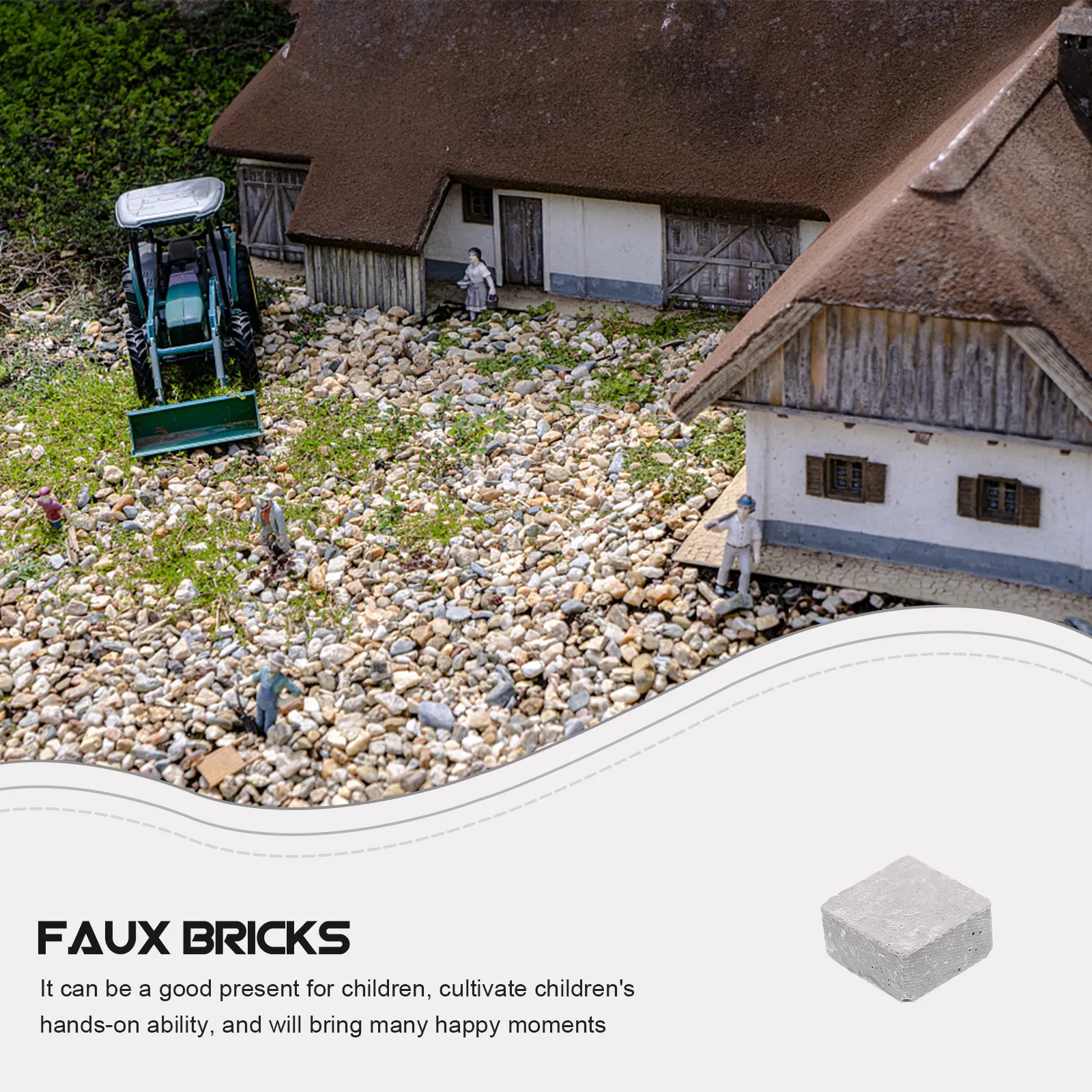 

280 шт. имитационных мини-кирпичей для декора, искусственные модели кирпичей для песочниц, ландшафтного дизайна и оформления миниатюрных домиков