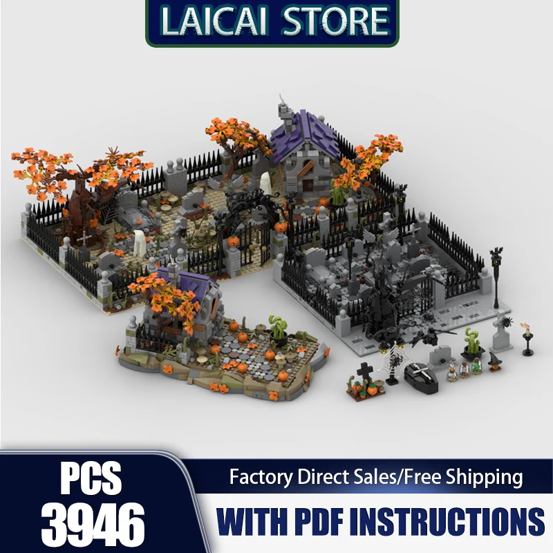 Modular City Building Model Moc Building Bricks Halloween Pack Model Building Technology Modular Blocks Construstion Toy Gifts