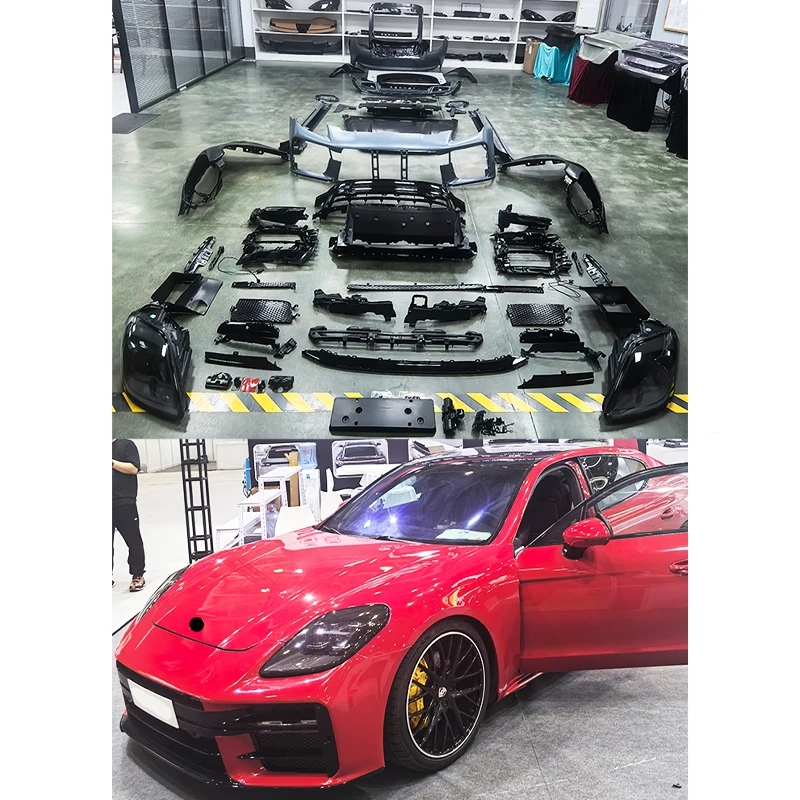 High-end Body Kit CustomizationBodyKit New Front Bumper Lip With Fog Light Cut-Outs And Rear Bumper For  2009-2016 970 C