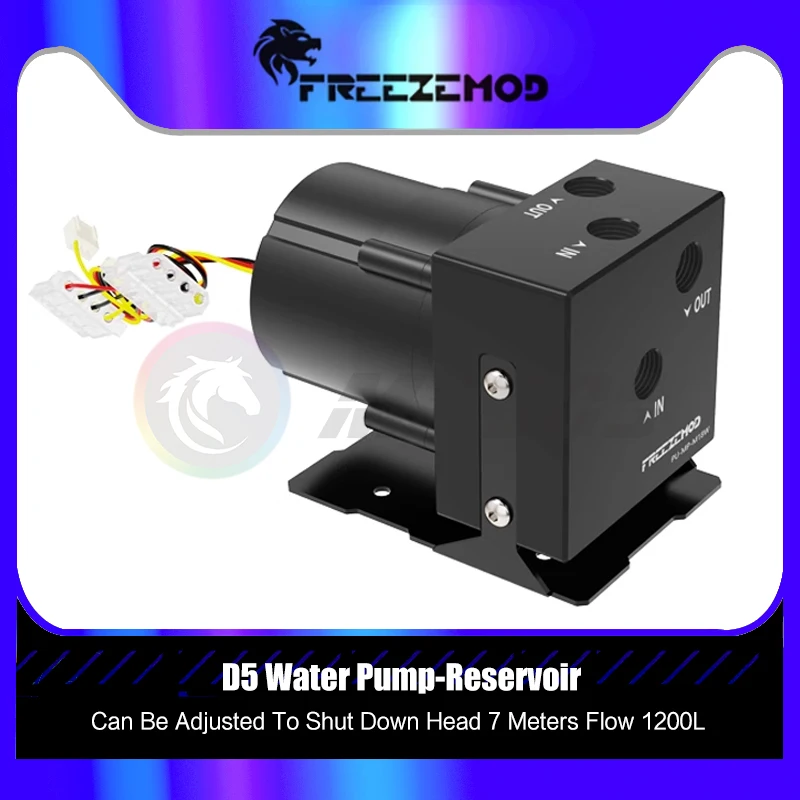 

FREEZEMOD Computer Water Cooling Pump Can Be Adjusted To Shut Down Head 7 Meters Flow 1200L,PC Water Cooler,PU-MP-M18W