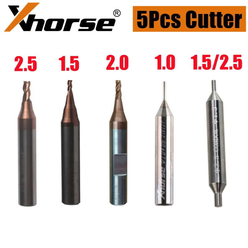 5PCS 1.0mm 2.0mm 1.5mm 2.5mm Milling Cutter Tracer Probe for Xhorse CONDOR XC MINI Dolphin XP005 XC007 XC002 Key Cutting Machine