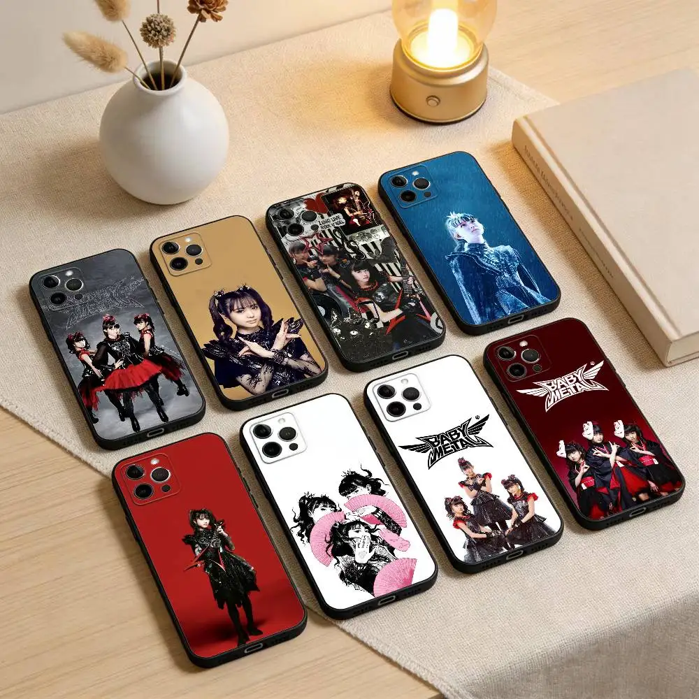 

B-Babymetal J-Japanese-Idol Phone Case For iPhone 17,16,15,14,13,12,11 Plus,Pro Max,XS,Soft Silicone Black Cover