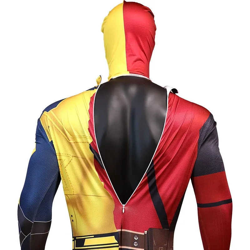 Superhero Cosplay Children Adults Costume Bodysuits with Toy Swords Accessories Wade Wilson Logan Movie Character Clothes