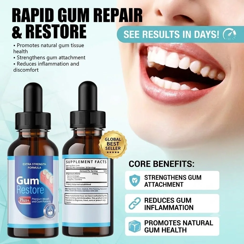 Tooth Gum Repair Solution Drops 30ml Premium Oral Care Liquid Mouthwash For Teeth Strengthening Reducing Inflammation Discomfort