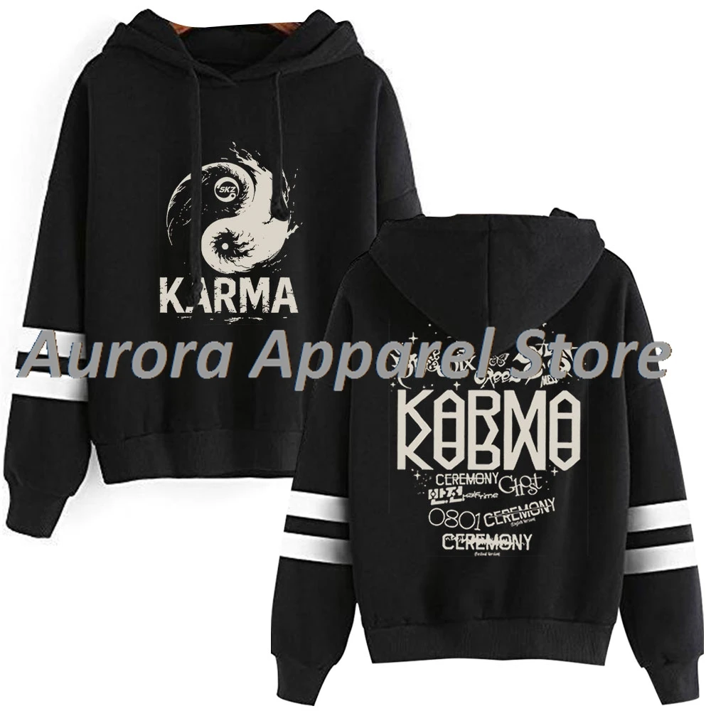 

Kpop SKZ Karma Dominate Mixtape Ceremony 2025 Merch пуловеры с капюшоном без карманов с параллельными перекладинами и рукавами уличная одежда толстовки