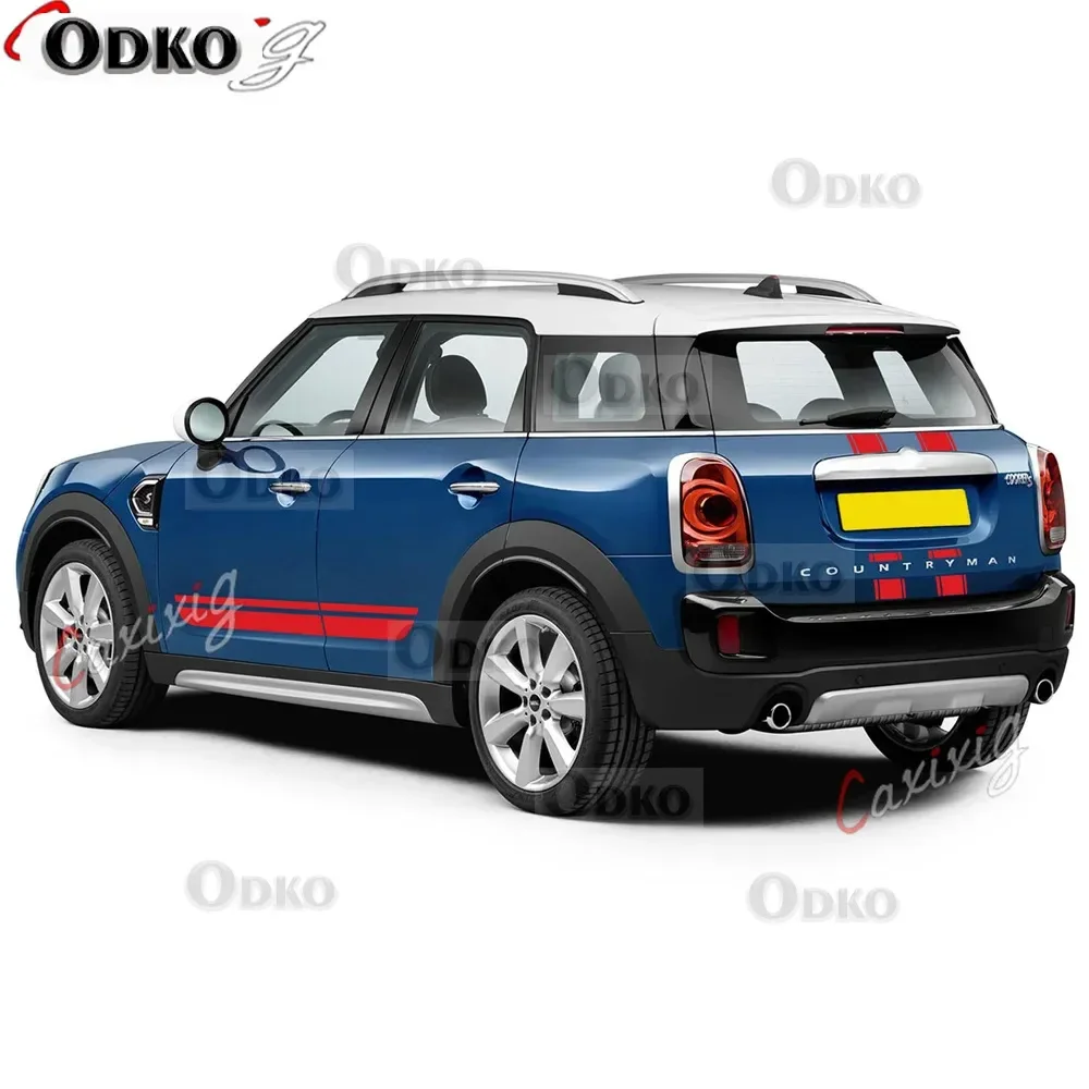 غطاء محرك السيارة المشارب جذع بونيه طقم الجسم الخلفي الباب الجانب شريط تنورة ملصق لميني كوبر كونتري مان F60 الملحقات #2