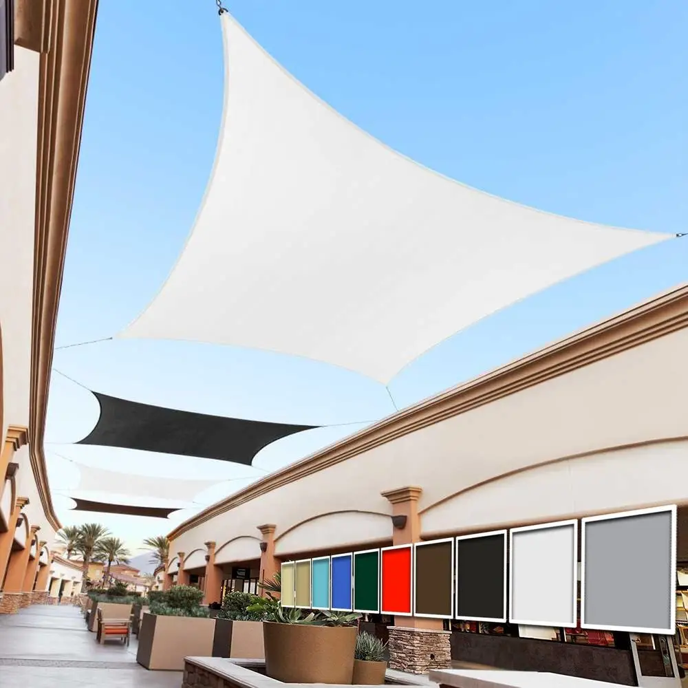 

17' x 24' White RecSquare Sun Shade Sail Order to Make RTAPR1216 , UP50+ 95% UV Blockage, 200GSM Commercial Stand Heavy Duty, 3