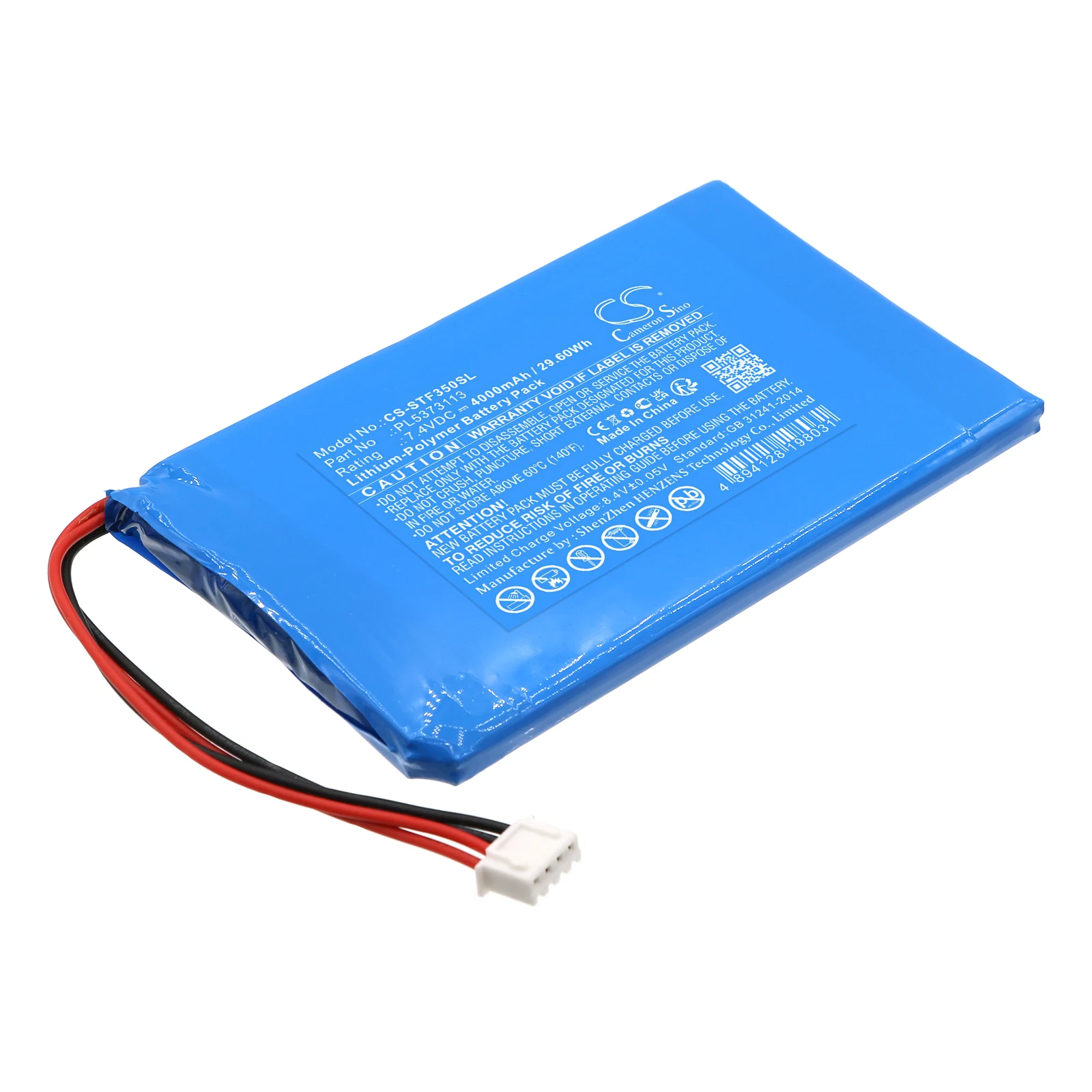 

attery For Securitytronix ST-F35,ST-F35TEST,ST-F35TESTF,IP BUDDY+ All-in-1 PL5373113 4000mAh / 29.6Wh Equipment, Survey, Test