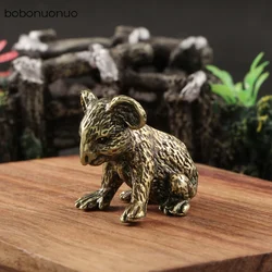 Vintage Brass Cute Koala Miniature Ornaments Table Tea Pet Statue Office Home Decoration Animal Collection Gifts