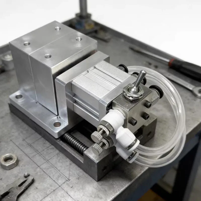 Air-Powered Pneumatic vice Milling Machine Vise - Clamp for Workpiece Fixation in Metalworking