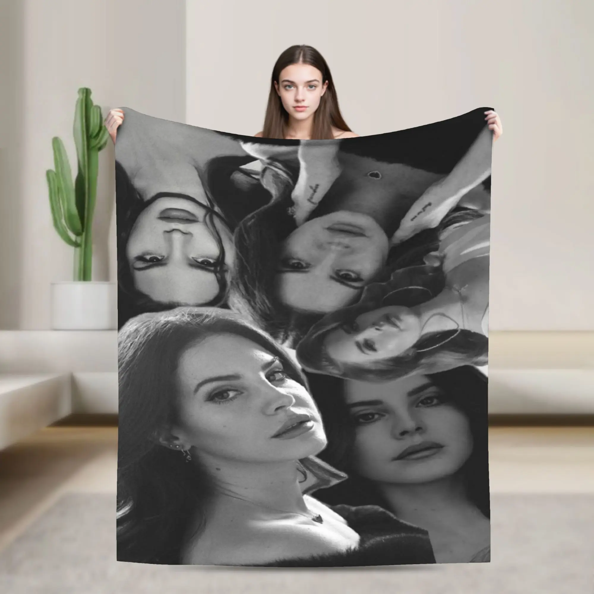 Lana Del Rey Blanket Quality Super Warm  Throw Blanket Winter Travel Couch Chair Sofa Bed Street Trend Bedspread