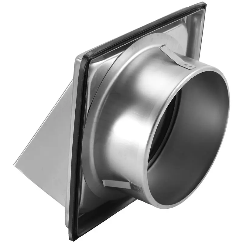 Y50A-6In Vent Cover Outdoor Wall With Cushioned Non Return Flap,External Extractor Wall Vent