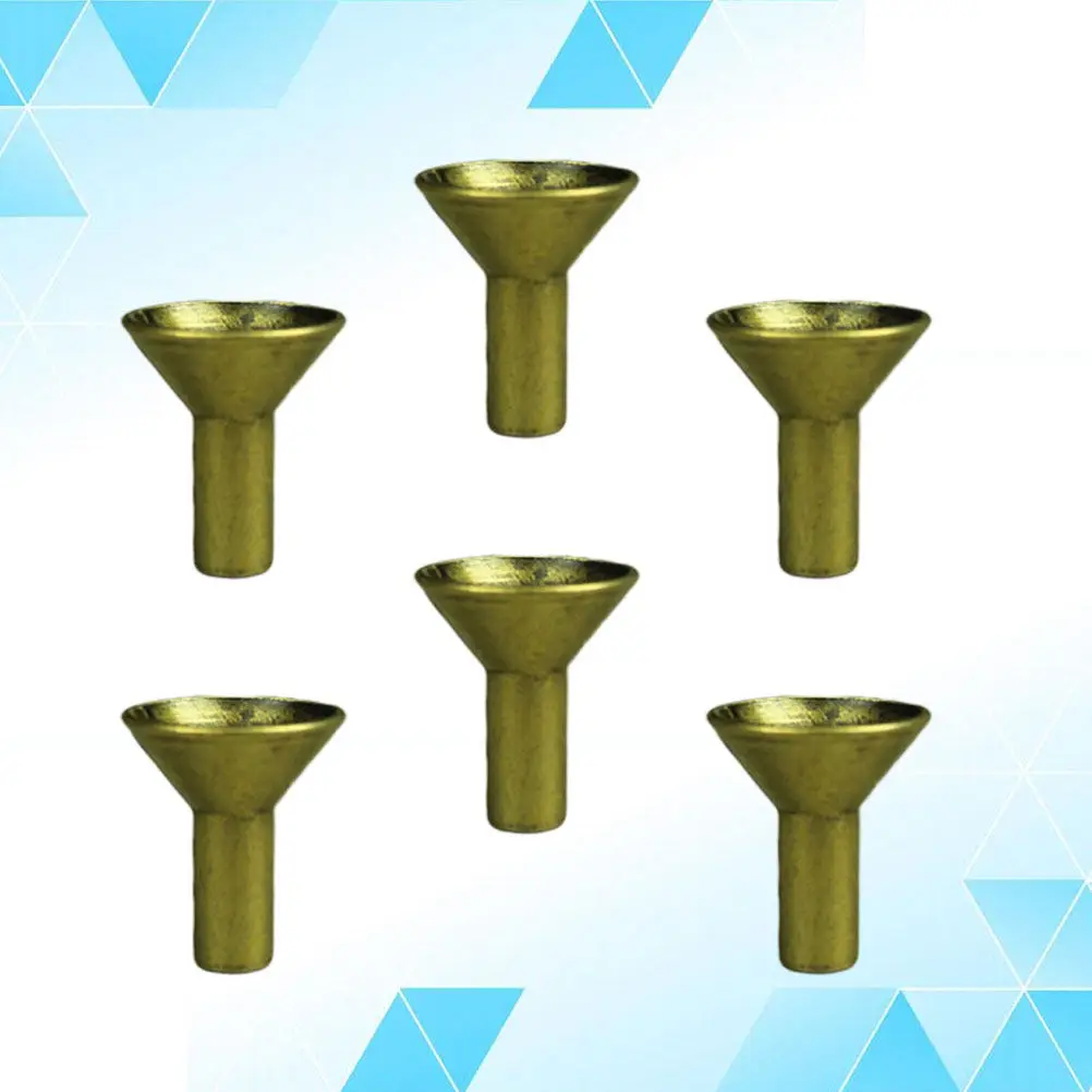 6Pcs Exquisite Copper Filter Censer Holder Backflow Incense Burner Accessory Metal Incense Rack Tea Ceremony Decor Living Space