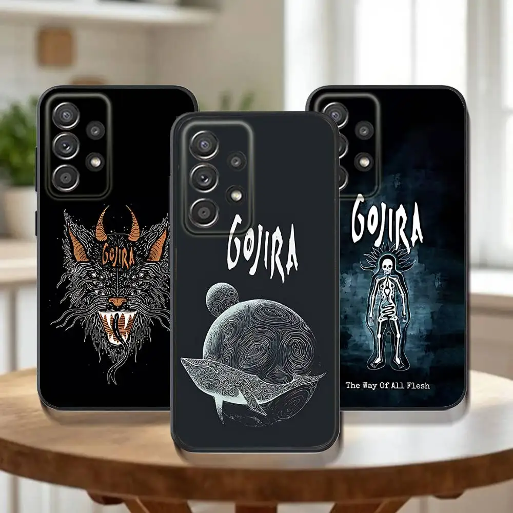 

Band G-GojiraS Mea Culpa For Samsung Galaxy A73,31,32,72,41,53,52,71,22,5G,Note,J7,8,9 Soft Black Phone Case