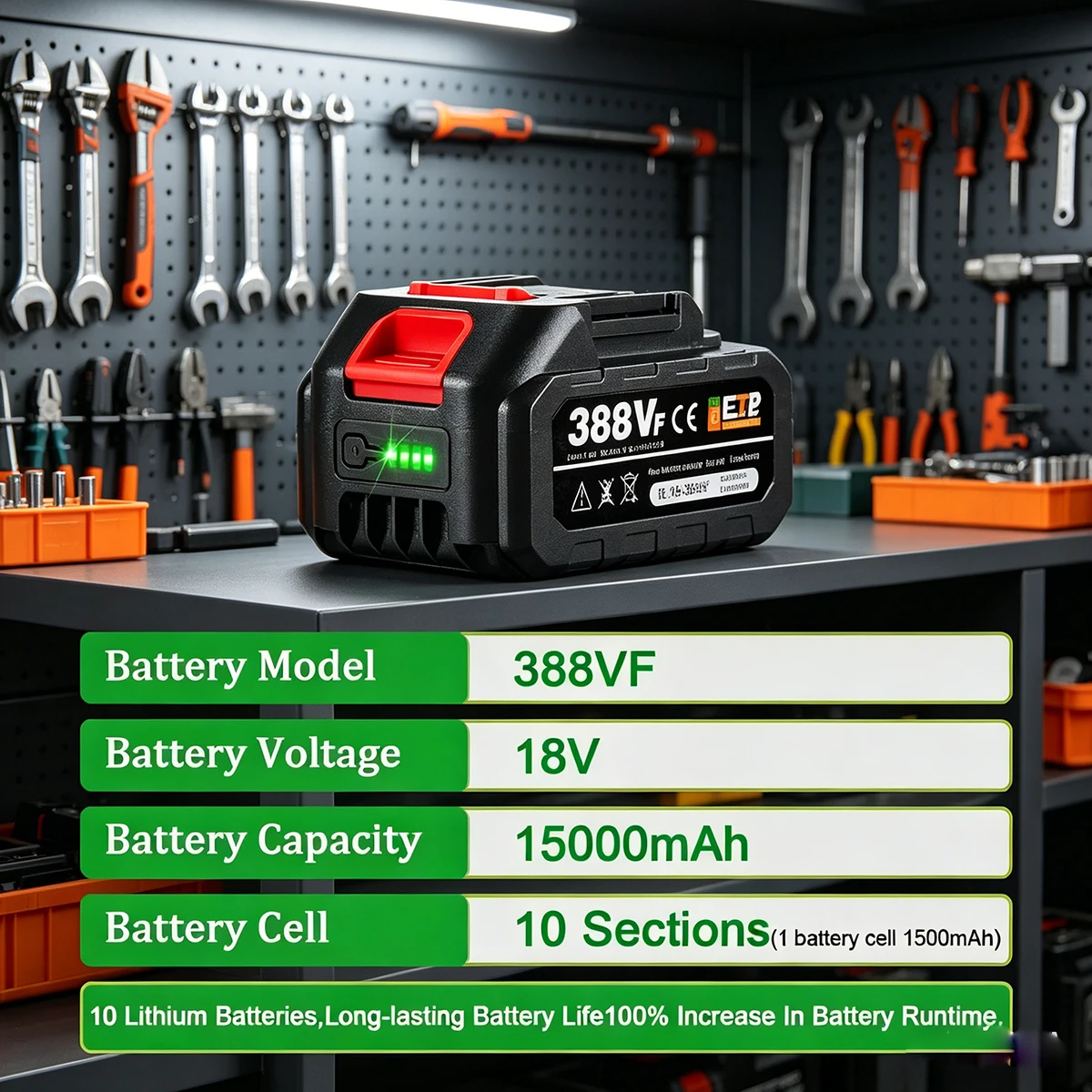 

Аккумулятор Makita BL1830 18В 6.0Ач с зарядным устройством, литий-ионный, для BL1850 BL1880 BL1860B LXT400, для электроинструментов