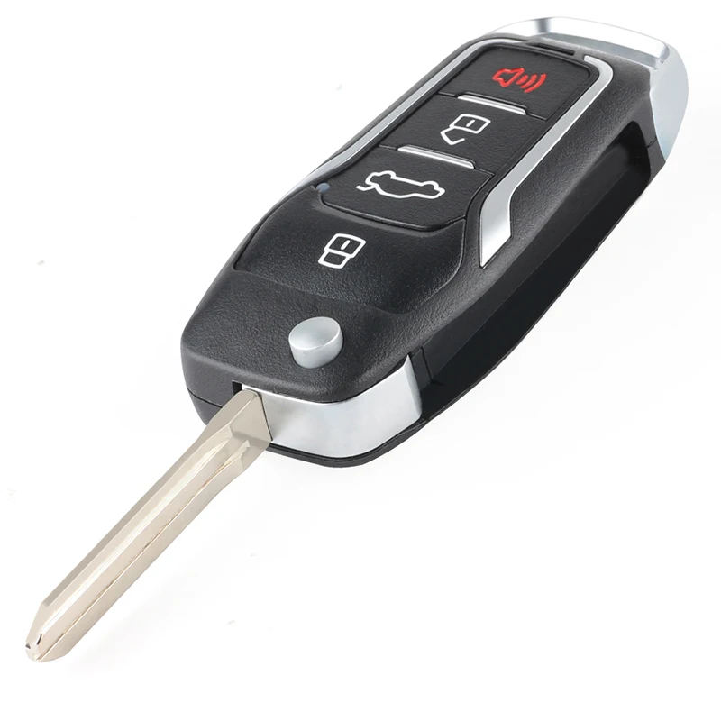 KEYECU 314MHz 4D67 Chip HYQ12BBX/ HYQ12BAN Upgraded Flip 3+1 4 Button Remote Key Fob for Toyota 4Runner 2003-09 Sequoia 2004-07
