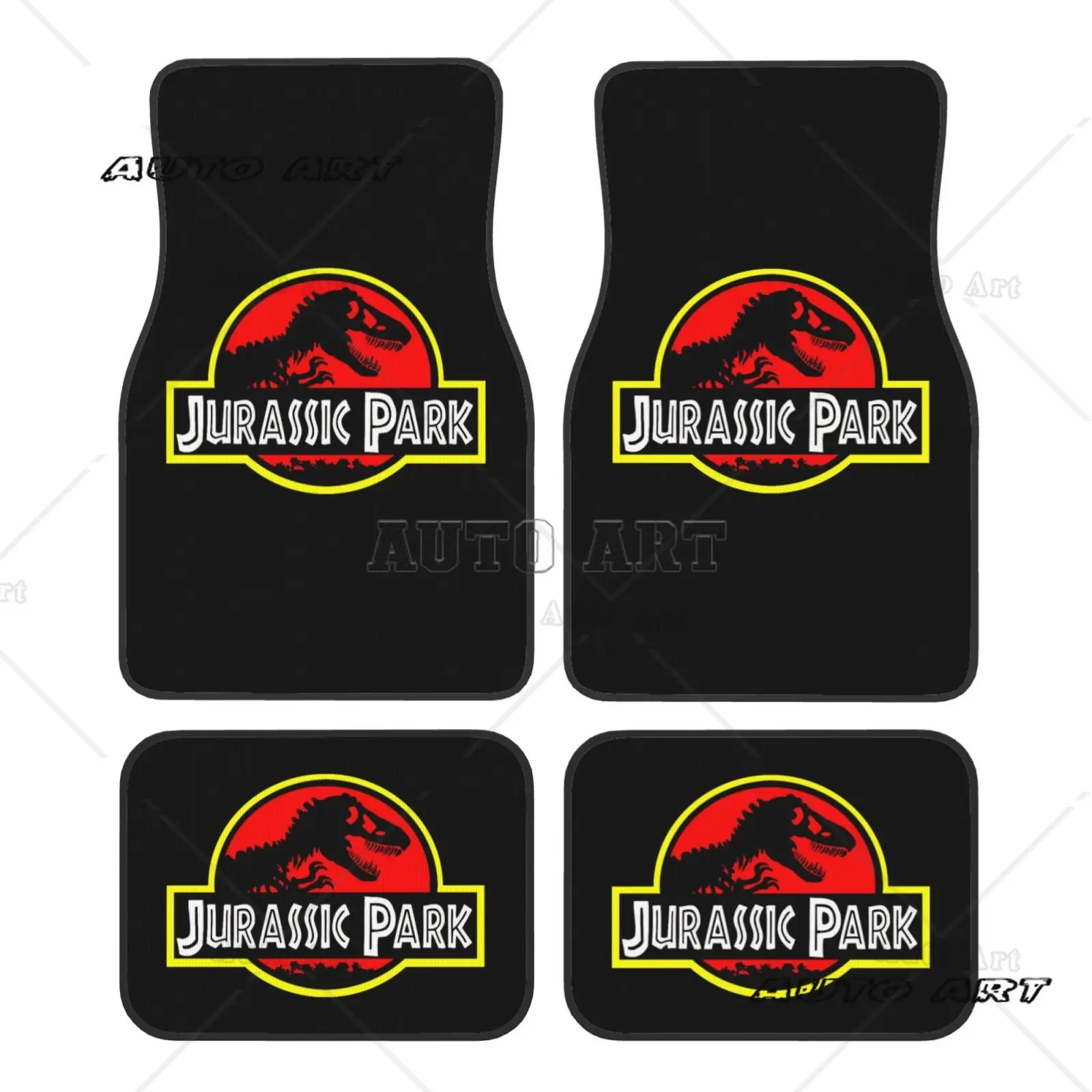 

Jurassic Park Pattern Printing Car Waterproof Rubber Car Mats 4PCS Car Floor Carpets Rugs Non-Slip Auto Foot Mats Floor Mat